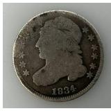 1834 Capped Bust Dime