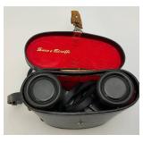 Vintage Sans & Streiffe  #804 Mariner 7x50 7.1 Hard Coated Binoculars With Original Case And Lens Covers JAPAN