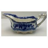 Vintage THOMAS RATHBONE Flow Blue Tureen And Gravel Boat  Japan