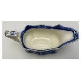 Vintage THOMAS RATHBONE Flow Blue Tureen And Gravel Boat  Japan