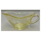 Vintage Hazel atlas Yellow Florentine No. 2 Gravy Boat 6 1/4" x 2 3/4"