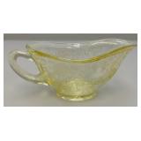 Vintage Hazel atlas Yellow Florentine No. 2 Gravy Boat 6 1/4" x 2 3/4"