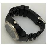 Vintage WURTH Mens Watch Black And Silver In Original Tin Container (New Old Stock)