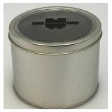 Vintage WURTH Mens Watch Black And Silver In Original Tin Container (New Old Stock)