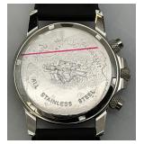 Vintage WURTH Mens Watch Black And Silver (New Old Stock) No Package