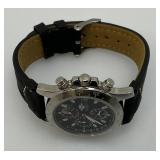 Vintage WURTH Mens Watch Black And Silver (New Old Stock) No Package