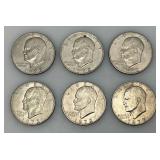 1972 Plain No Mint Mark Eisenhower One Dollar Coins