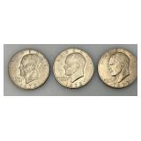 1972 Plain No Mint Mark Eisenhower One Dollar Coins