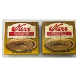 Vintage Box Of KERR Brand 16Oz. Self Sealing Canning Jars And Seal Lids (New Old Stock)