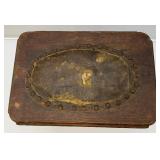 Primitive Small Oak Stool 14" L x 12.5" H x 10" W