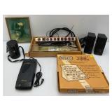 Misc. Vintage items And Electronics Including Kenco Metal Folding Slide Veiwer And More