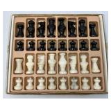 Est. $395.00 - $900.00 Vintage Chiellini Marble Chess Board And C A&A Genuine Alabaster Chess Pieces In Original Box