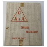 Est. $395.00 - $900.00 Vintage Chiellini Marble Chess Board And C A&A Genuine Alabaster Chess Pieces In Original Box