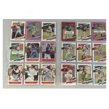 Misc. Unsorted Baseball Cards In Protective Sleeves  (Some Slots Have More Than One Card)