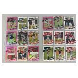 Misc. Unsorted Baseball Cards In Protective Sleeves  (Some Slots Have More Than One Card)