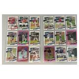 Misc. Unsorted Baseball Cards In Protective Sleeves  (Some Slots Have More Than One Card)