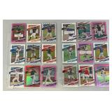 Misc. Unsorted Baseball Cards In Protective Sleeves (Some Slots Have More Than One Card)