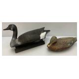 Vintage goose And female Duck Decoys