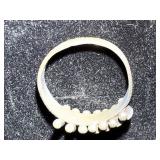 Vintage Sterling Silver and Turquoise Row Ring Size 7.5