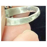 Vintage Sterling Silver and Turquoise Row Ring Size 7.5