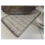 Collection of Grill and Pizza Accessories Including Little Griddle, Baskets, Spatula, and Pizza Peel