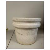 Antique Stoneware Crock with Crackle Glaze, 9 Inch Height