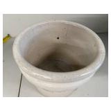 Antique Stoneware Crock with Crackle Glaze, 9 Inch Height