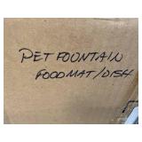 Pet Fountain Bundle with Filters, Pump, Bowl, and Food Dish