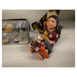 Cat Lover Decor Lot Including Figurine, Picture Frames, and Calendar