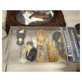 Cat Lover Decor Lot Including Figurine, Picture Frames, and Calendar