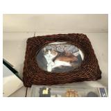 Cat Lover Decor Lot Including Figurine, Picture Frames, and Calendar