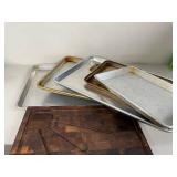 Baking Set with Wood Cutting Board, 4 Aluminum Pans, and Shortbread Cookie Cutters