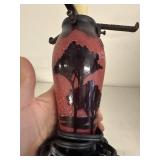 Lot of Decorative Table Lamp Bases and Glass Shades