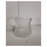 Pressed Glass Punch Bowl Set with 8 Cups and Pitcher