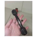 Vintage Androck Nut Chopper, Pair of Dumbbells, and Pewter Shot Glass Set