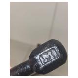 Vintage Androck Nut Chopper, Pair of Dumbbells, and Pewter Shot Glass Set