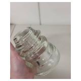 Pair of Hemingray Glass Insulators Aqua Blue and Clear