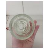 Pair of Hemingray Glass Insulators Aqua Blue and Clear