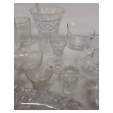 Collection of Assorted Clear Glassware and Crystal Serveware