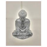 Decorative Silver and Black Buddha Statue, 7 Inches Tall