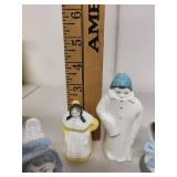 Set of 5 Royal Worcester Porcelain Figurines Including Mrs. Caudle and Dog