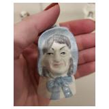 Set of 5 Royal Worcester Porcelain Figurines Including Mrs. Caudle and Dog