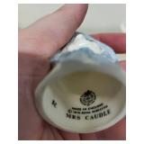 Set of 5 Royal Worcester Porcelain Figurines Including Mrs. Caudle and Dog