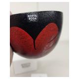 Kosta Boda With Love Hand Painted Glass Bowl with Box