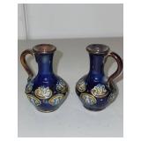 Set of 3 Antique Miniature Pottery Vases - Royal Doulton and Macintyre