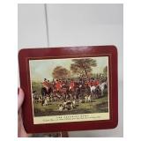 8 Piece Gift Set English Fox Hunt Cork Placemats and Coasters