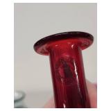 Collection of 8 Handmade Glass Bottles and Vases - Mixed Colors and Shapes