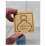 Caithness Glass Handcrafted Blue"Spiral Mofif" or "Aqua Lightning" Swirl Patterned Mini Vase with Tag