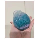 Caithness Glass Handcrafted Blue"Spiral Mofif" or "Aqua Lightning" Swirl Patterned Mini Vase with Tag