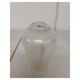 Steuben Verre de Soie Iridescent Art Glass Vase with Feather Pattern, 6 Inch